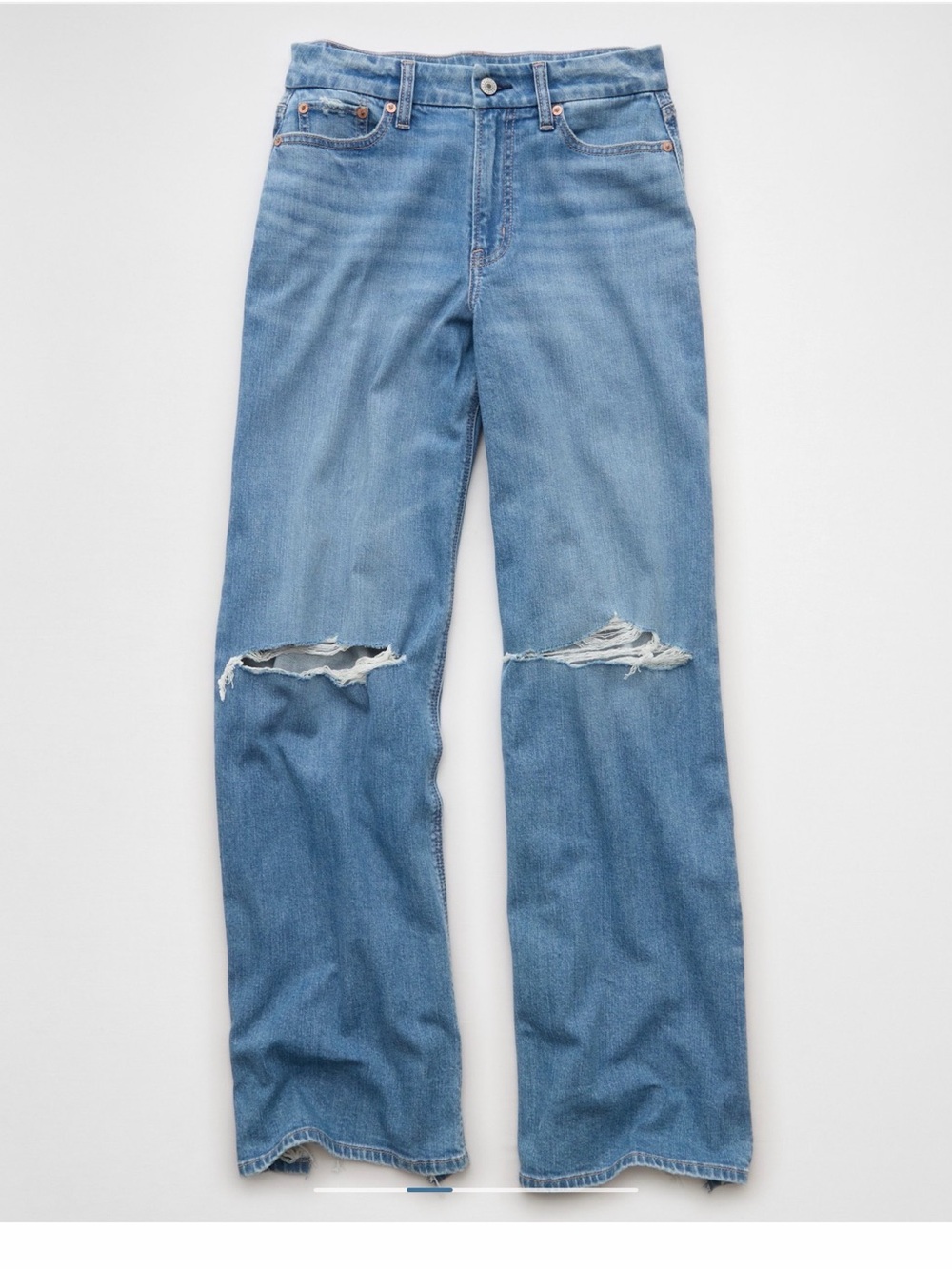 American Eagle curvy super high rise baggy wide leg size 4 R - Picture 3 of 7